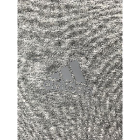 Adidas Pullover Sweatshirt Mens Medium Gray Stripes Solid Long Sleeve Crew Neck - Picture 6 of 6